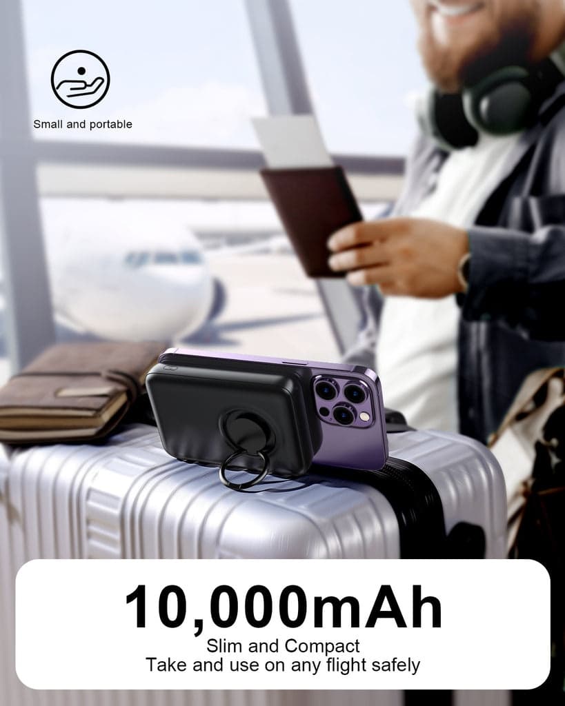 Joyroom JR W050 20W 10000mah Mini Magnetic Wireless Power Bank With Ring view 5