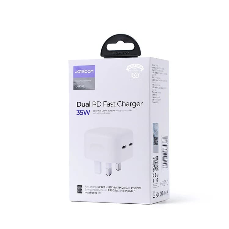Joyroom L-2P356 35W Mini Intelligent Dual Port Fast PD Charger view 3