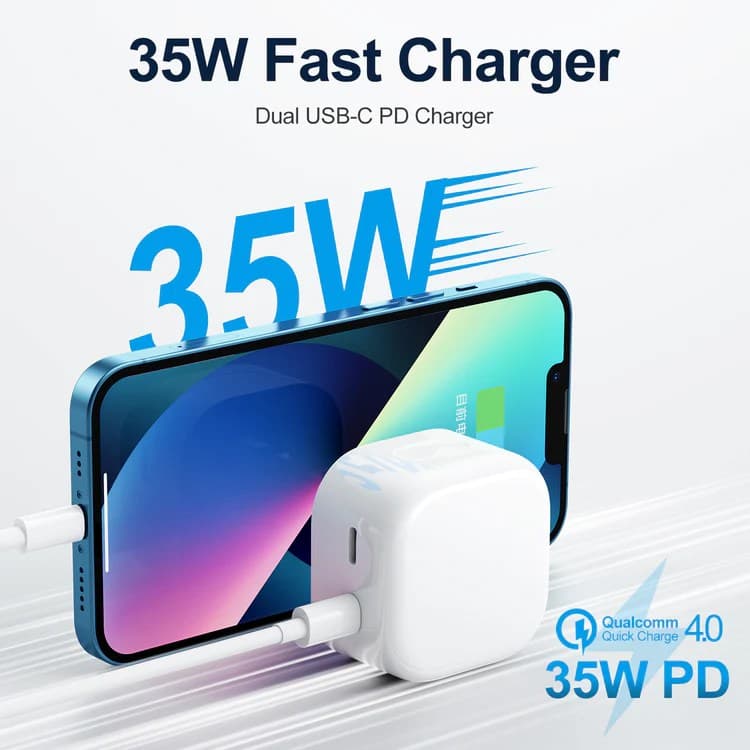 Joyroom L-2P356 35W Mini Intelligent Dual Port Fast PD Charger view 1
