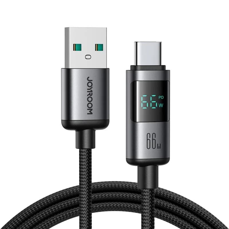 JOYROOM S-A16 Pro 66W USB-A To C Fast Charging Cable Digital Display view 1