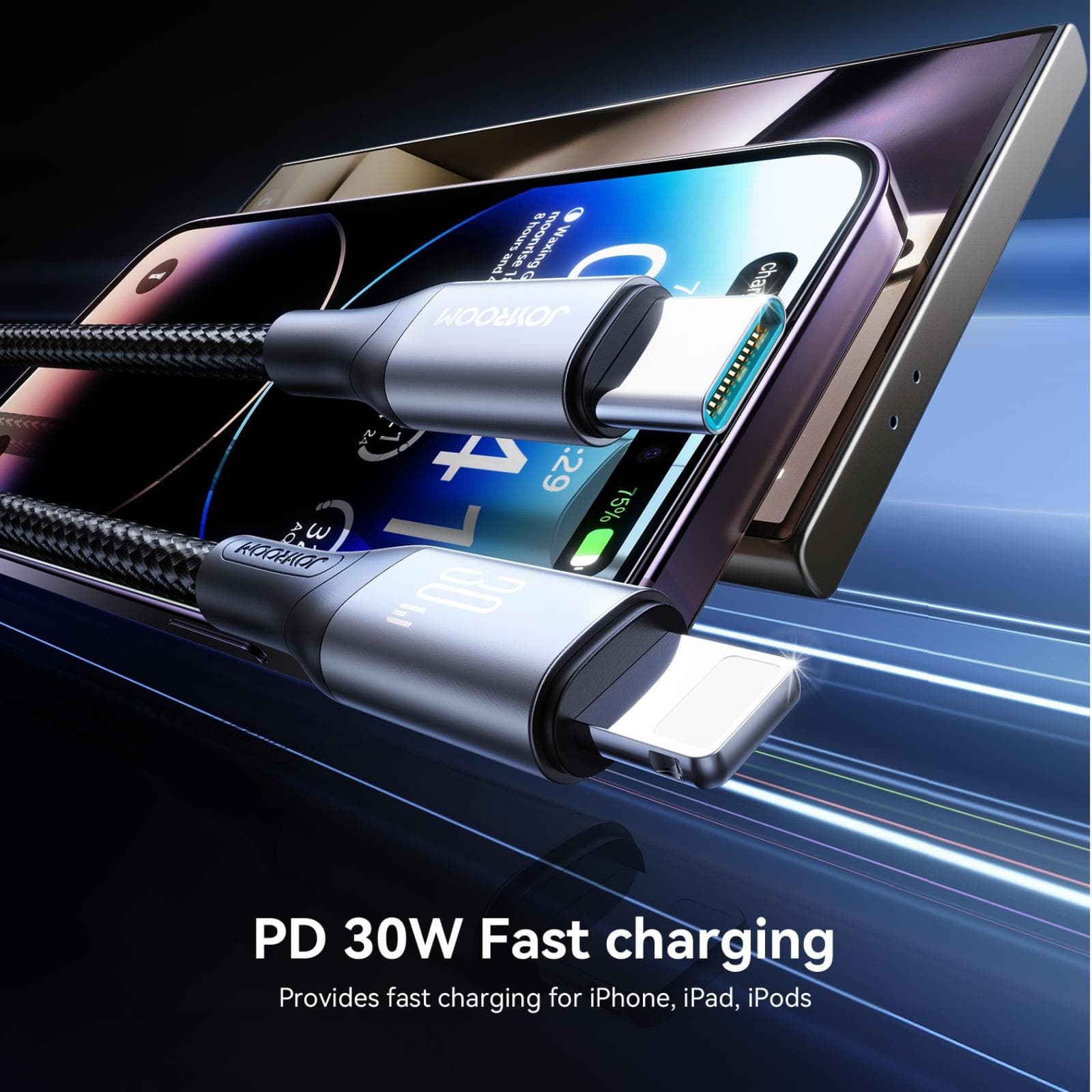 JOYROOM SA28 2 Meter Flash Series 30W Fast Charging Data Cable Type-C To Lightning view 2