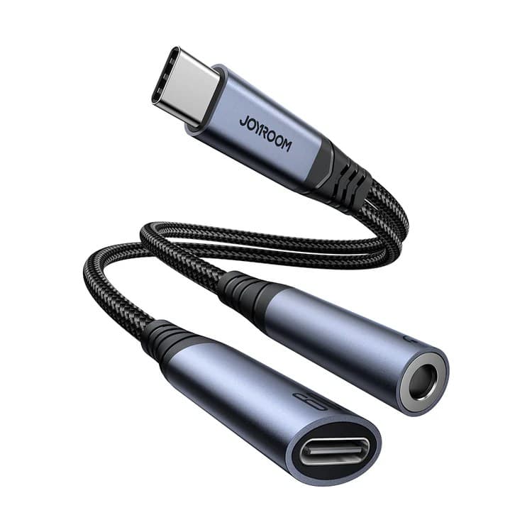 Joyroom SY C02 Audio Transfer Series Type-C to 3.5mm+Type-C 2 In 1 Audio Adapter view 1