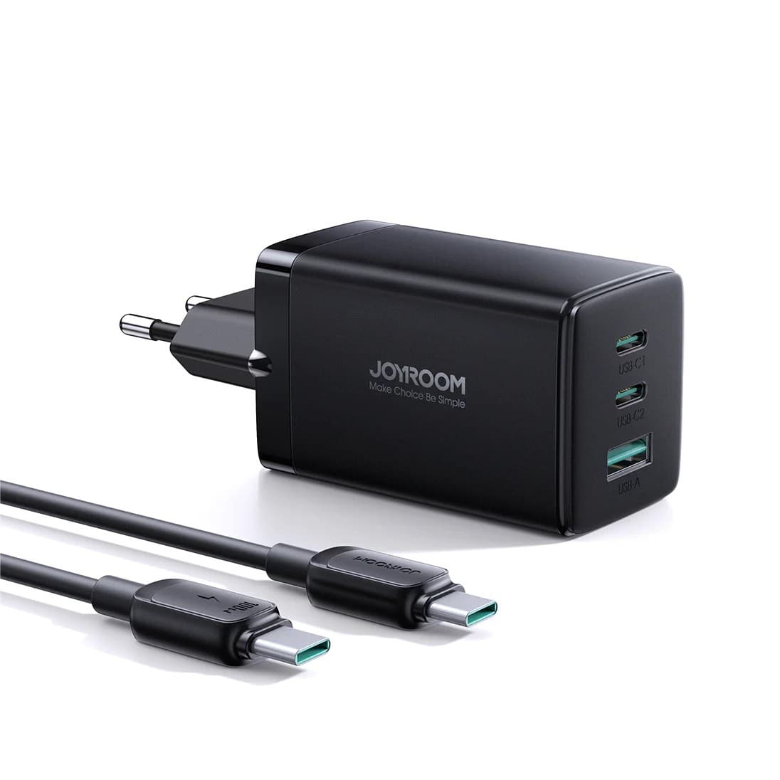 Joyroom TCG01 GaN Ultra 65W 2C1A Fast Charger+100W C to C Cable 1.2m view 1