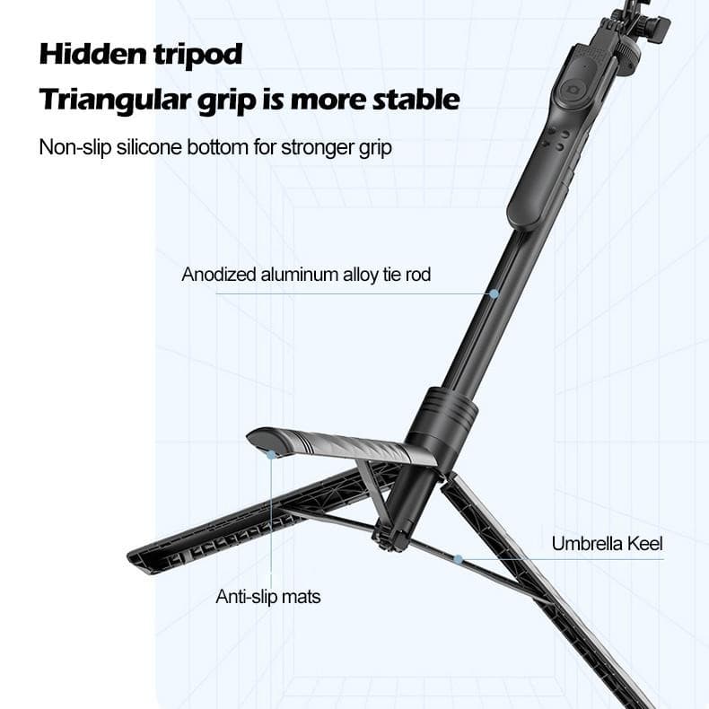 K28 Selfie Stick 175cm Extendable Tripod Stand view 5