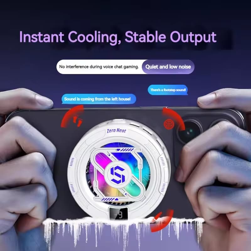 K52 Magnetic Semiconductor Phone & Tablet Cooler With Digital Temperature Display view 2