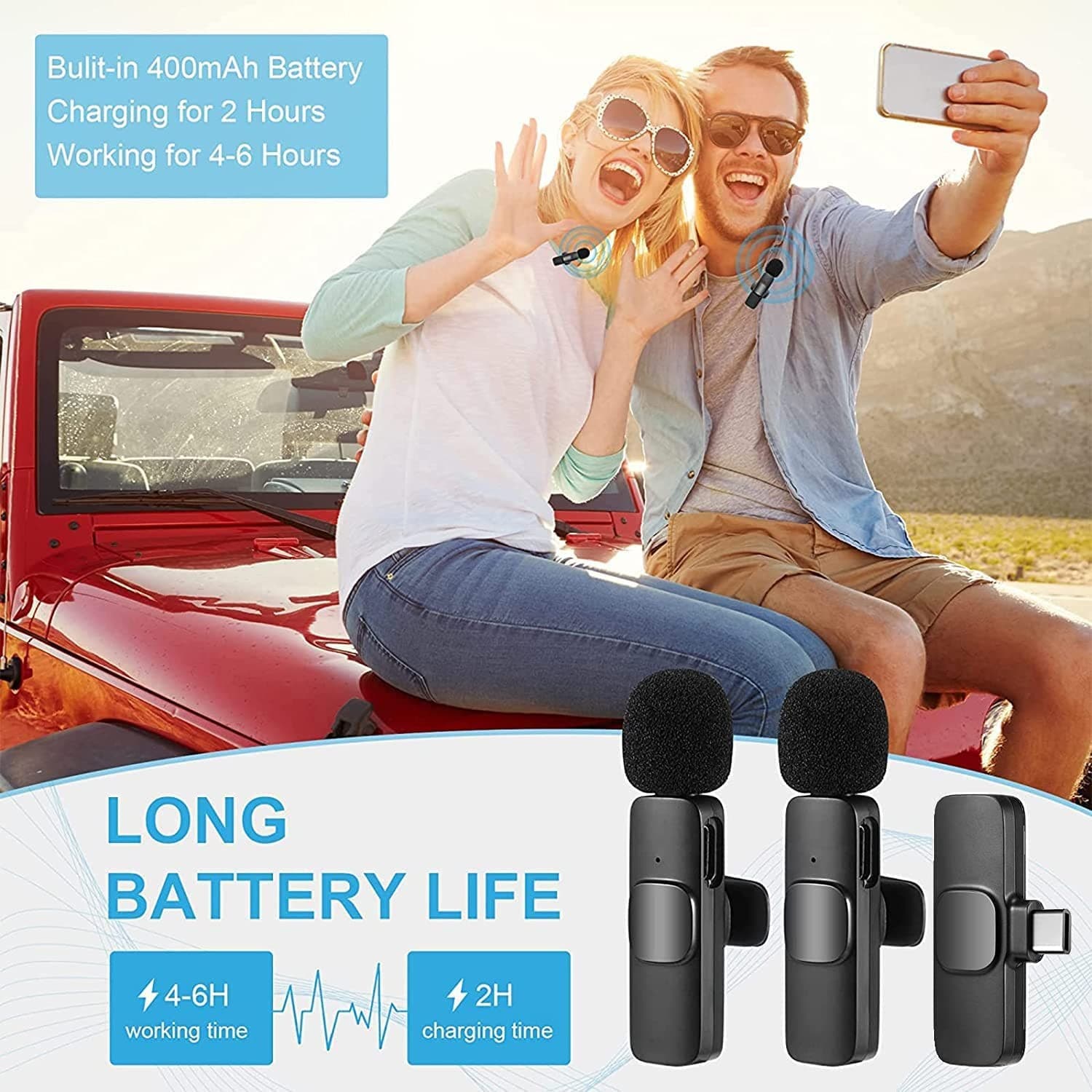K9 Wireless Dual Wireless Microphone For Smartphone view 2