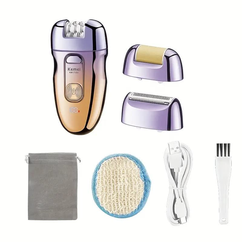 KEMEI KM 7103 3 In 1 Electric Rechargeable Hair Remover Epilator view 3