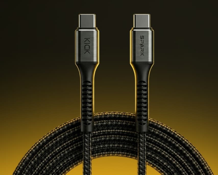 Kick Spark AeroLink 100W C-C Nylon Braided Cable view 3