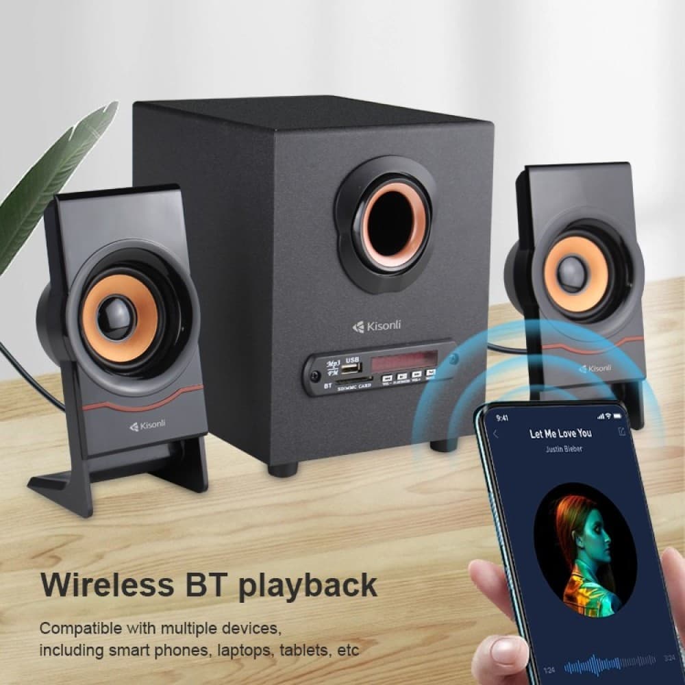 Kisonli C80 Wired Bluetooth Subwoofer Speaker With Bass And Remote Control view 2