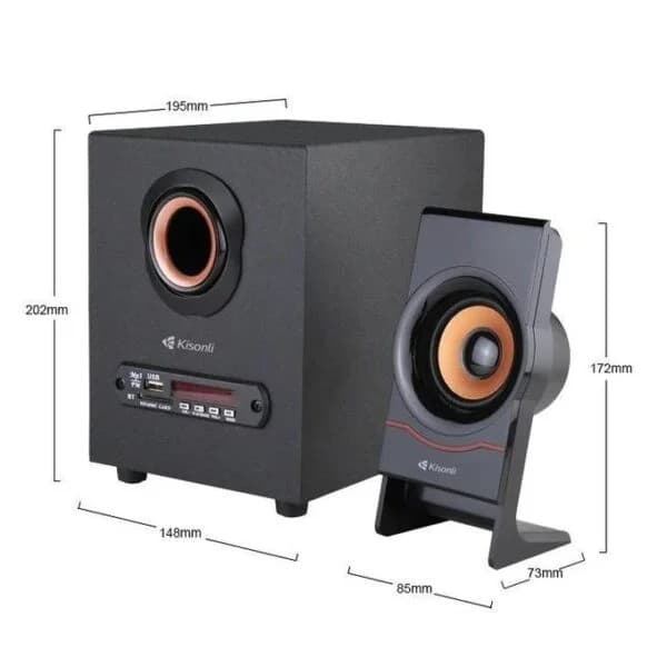 Kisonli C80 Wired Bluetooth Subwoofer Speaker With Bass And Remote Control view 3