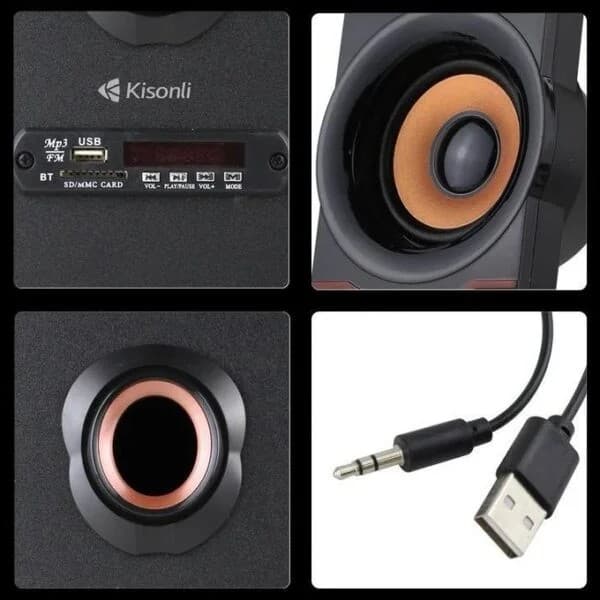 Kisonli C80 Wired Bluetooth Subwoofer Speaker With Bass And Remote Control view 4