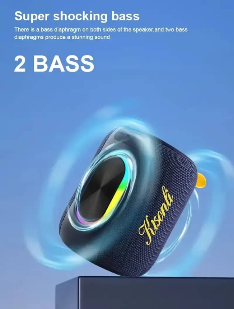 KISONLI K27 Bluetooth Speaker 5.4 Portable RGB Light TWS Type-C Charging view 4