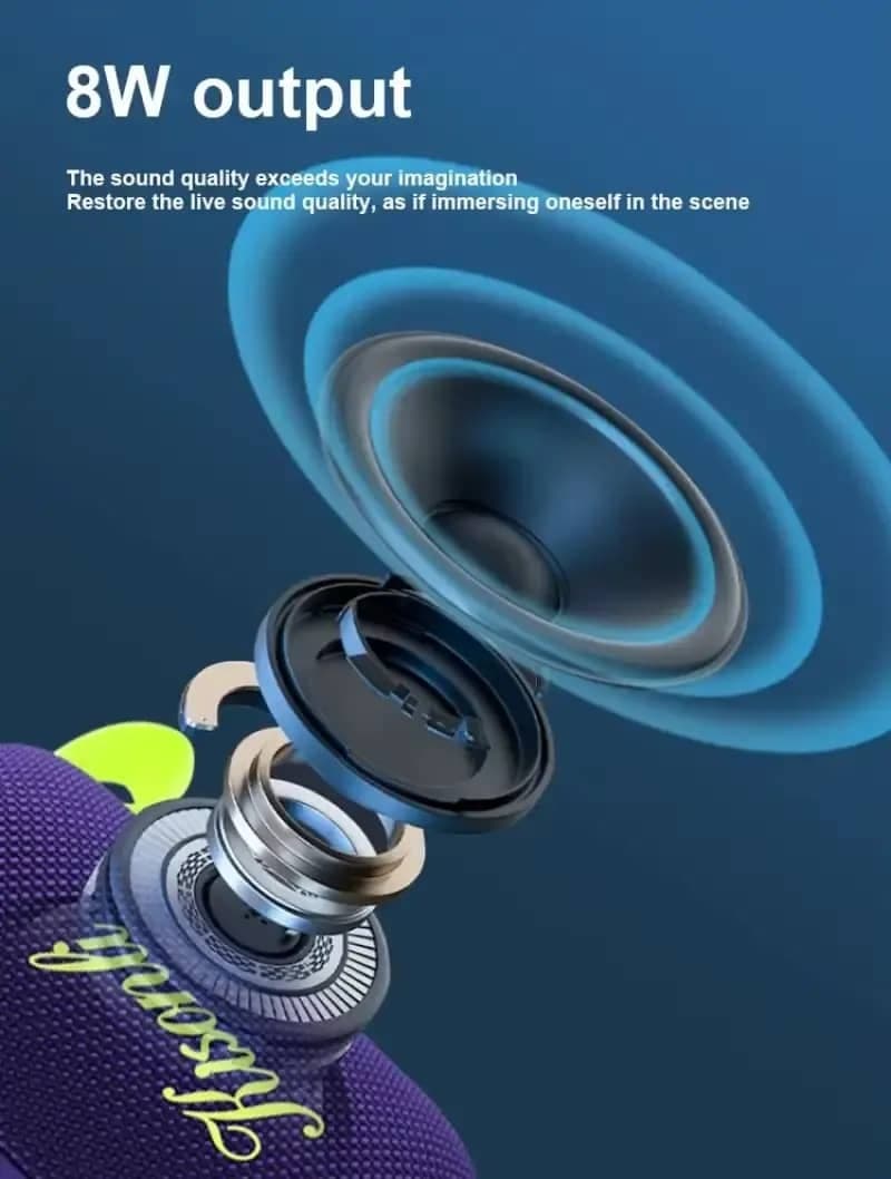 KISONLI K27 Bluetooth Speaker 5.4 Portable RGB Light TWS Type-C Charging view 2