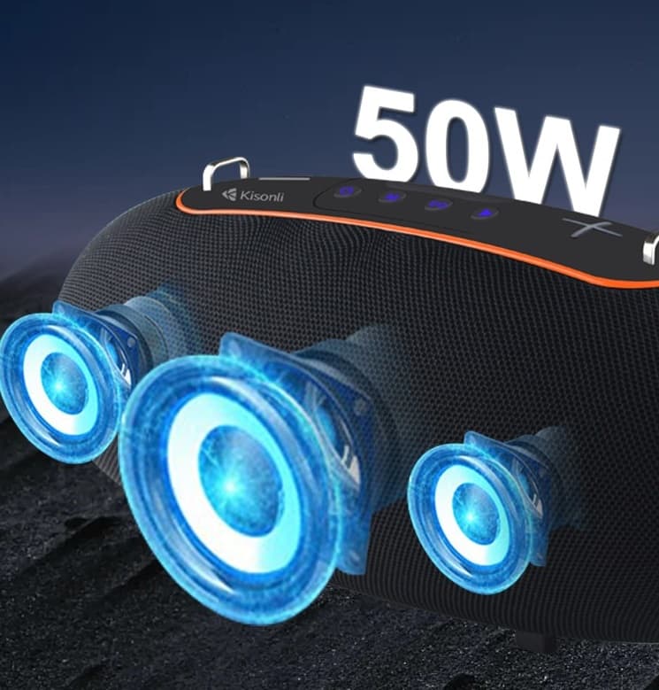 Kisonli K8 50 Watt Powerful Bluetooth Speaker Deep Bass Subwoofer view 3