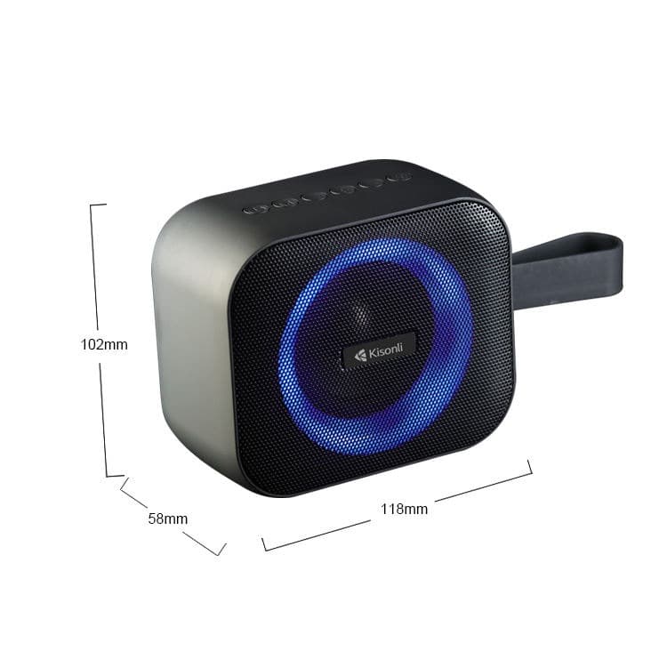 Kisonli S12 Bluetooth Speaker With RGB Light Portable Wireless Speaker AUX/TF Card/U Disk/USB view 3