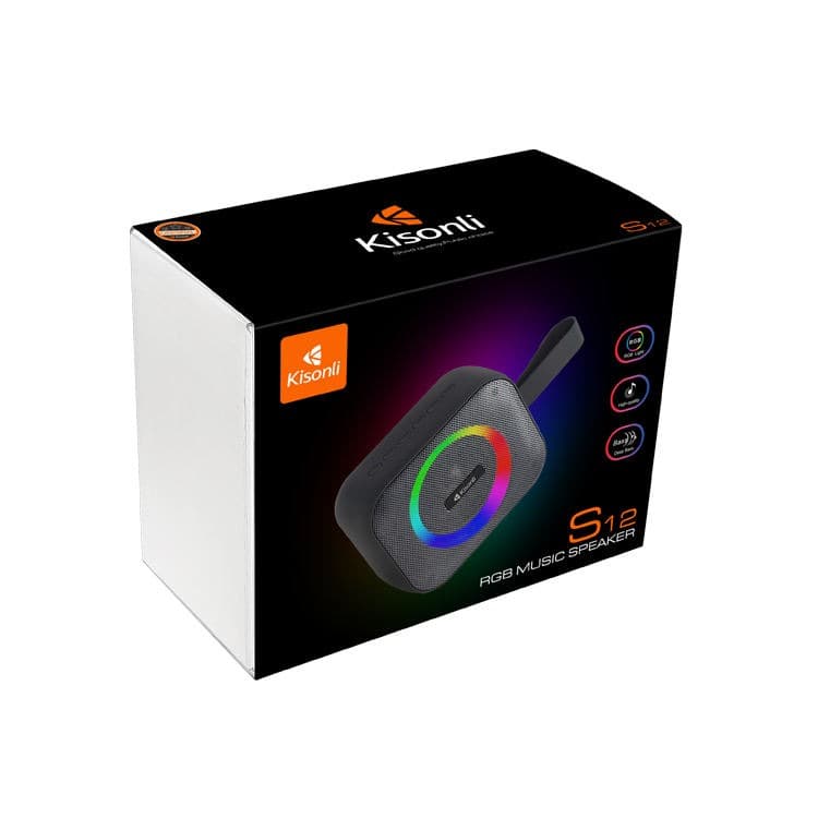Kisonli S12 Bluetooth Speaker With RGB Light Portable Wireless Speaker AUX/TF Card/U Disk/USB view 6
