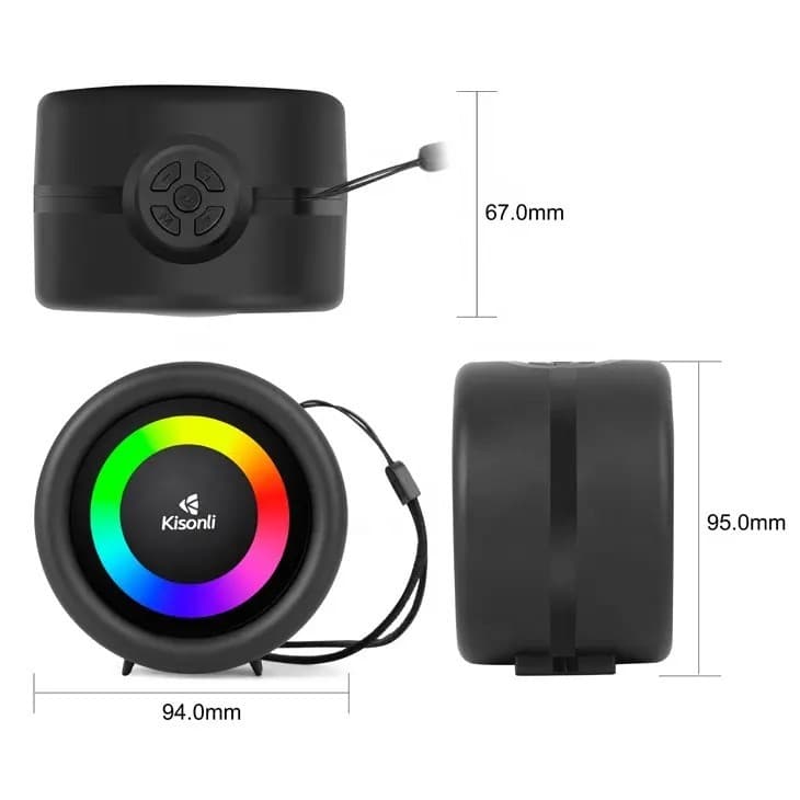 Kisonli S16 Bluetooth Speaker With LED Lights view 2