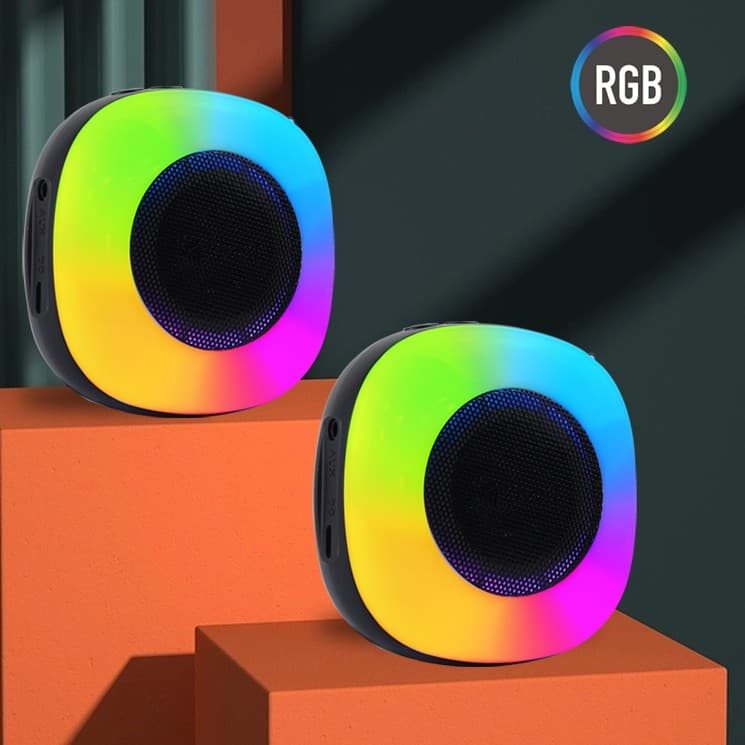 KISONLI S17 Bluetooth 5.0 Colorful Light RGB Portable Speaker view 4
