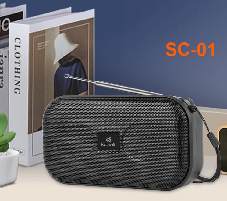 Kisonli SC01 Solar Panel Portable Bluetooth Speaker BT FM Radio view 1