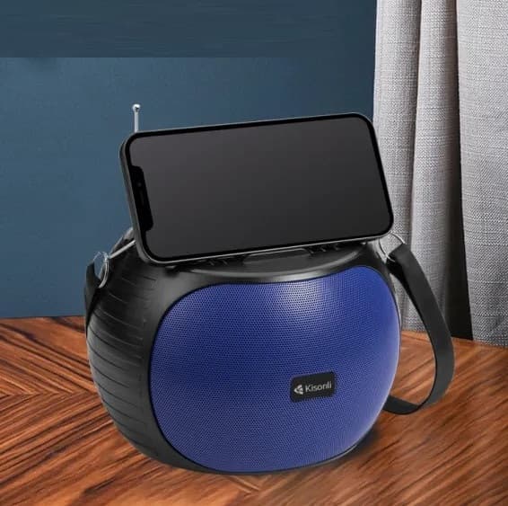 Kisonli SC22 Portable 10W Solar Power Stereo Speaker USB/TF/FM Support view 2