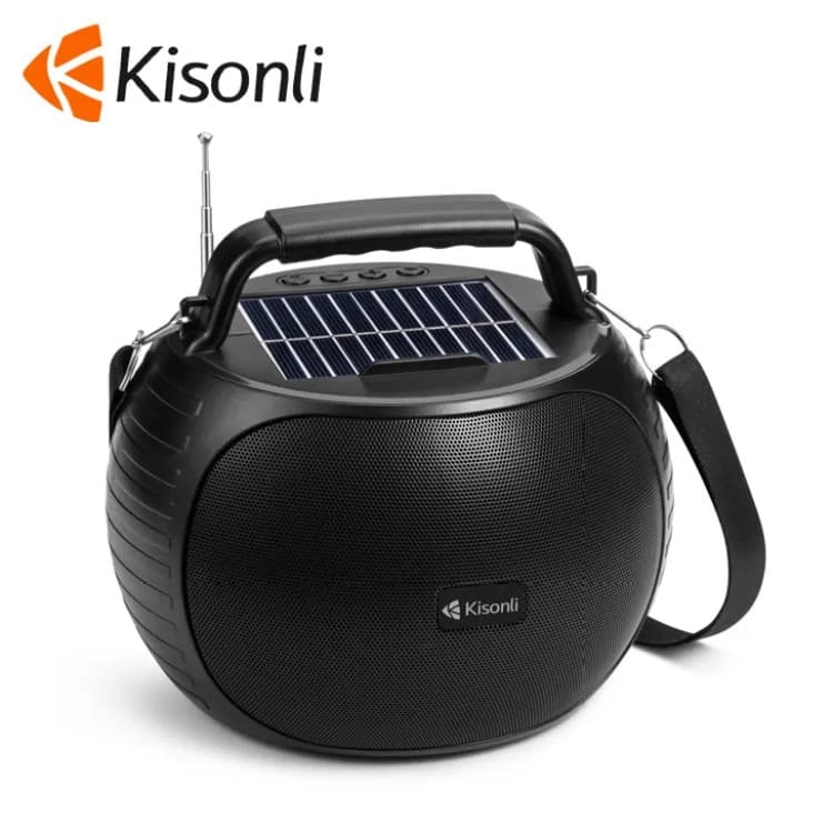Kisonli SC22 Portable 10W Solar Power Stereo Speaker USB/TF/FM Support view 1