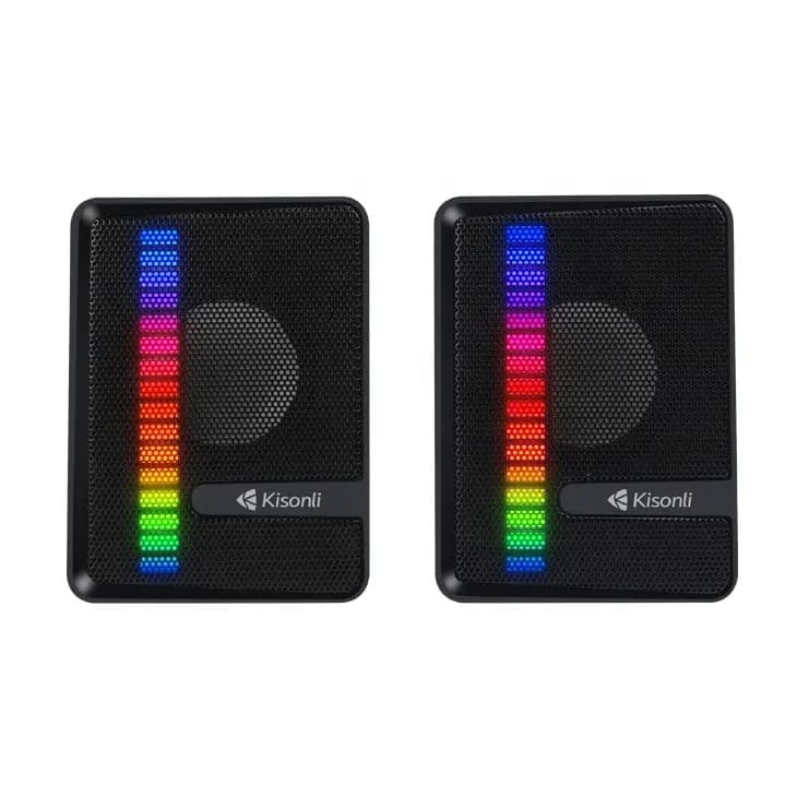 Kisonli X14 RGB Portable USB Mini Wired Desktop Small Speaker view 2