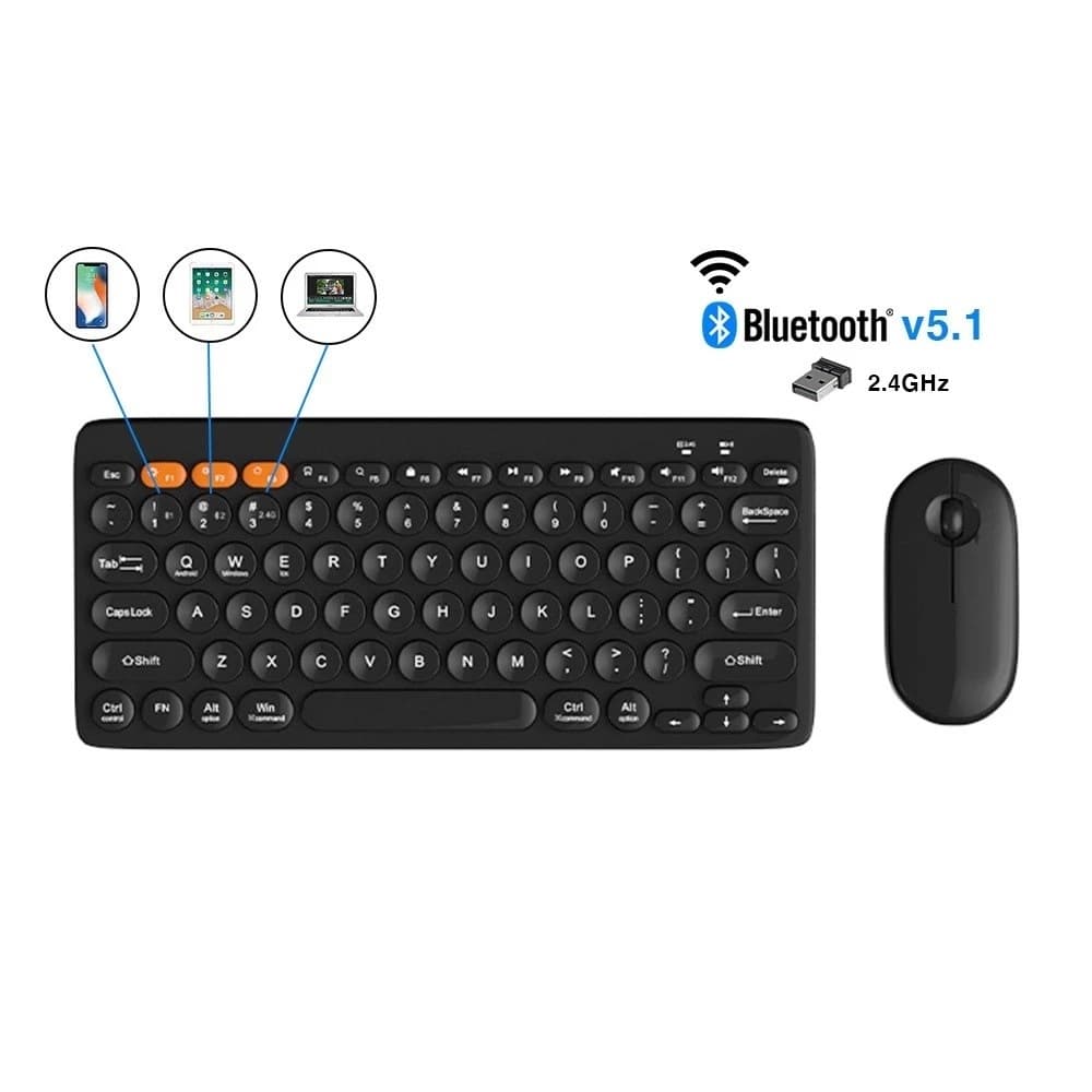 KM902 Dual Mode Bluetooth 5.0 And 2.4g Wireless Keyboard Mouse Set view 1