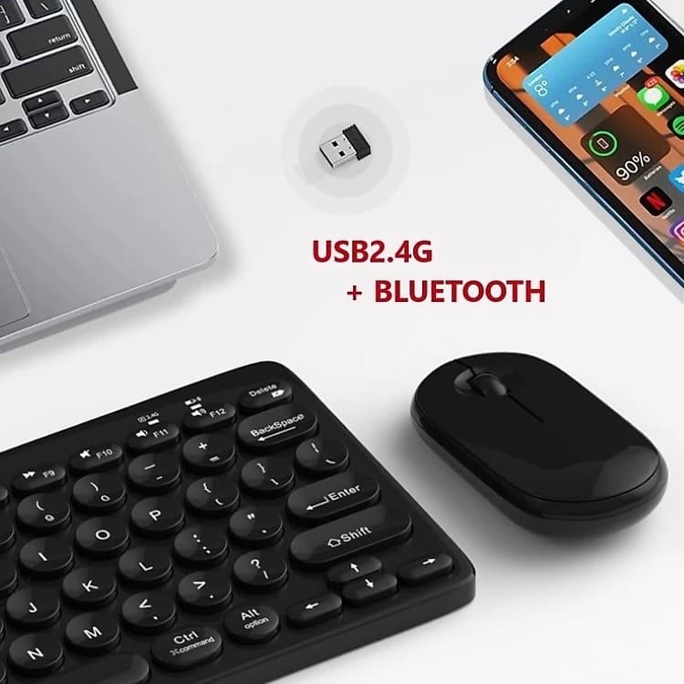 KM902 Dual Mode Bluetooth 5.0 And 2.4g Wireless Keyboard Mouse Set view 3