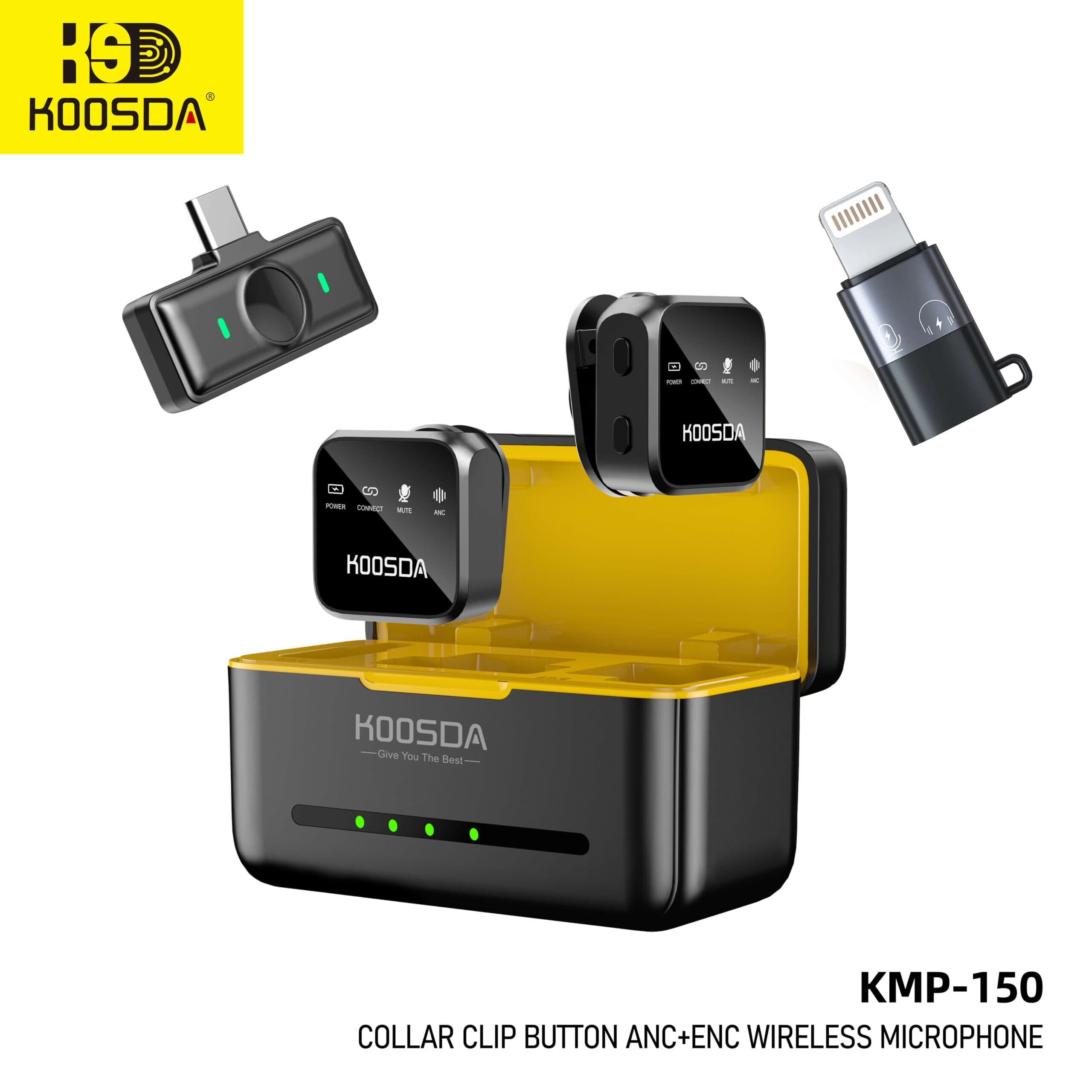 KOOSDA KMP 150 Collar Clip ANC/ENC Wireless Microphone 2 In 1 view 1