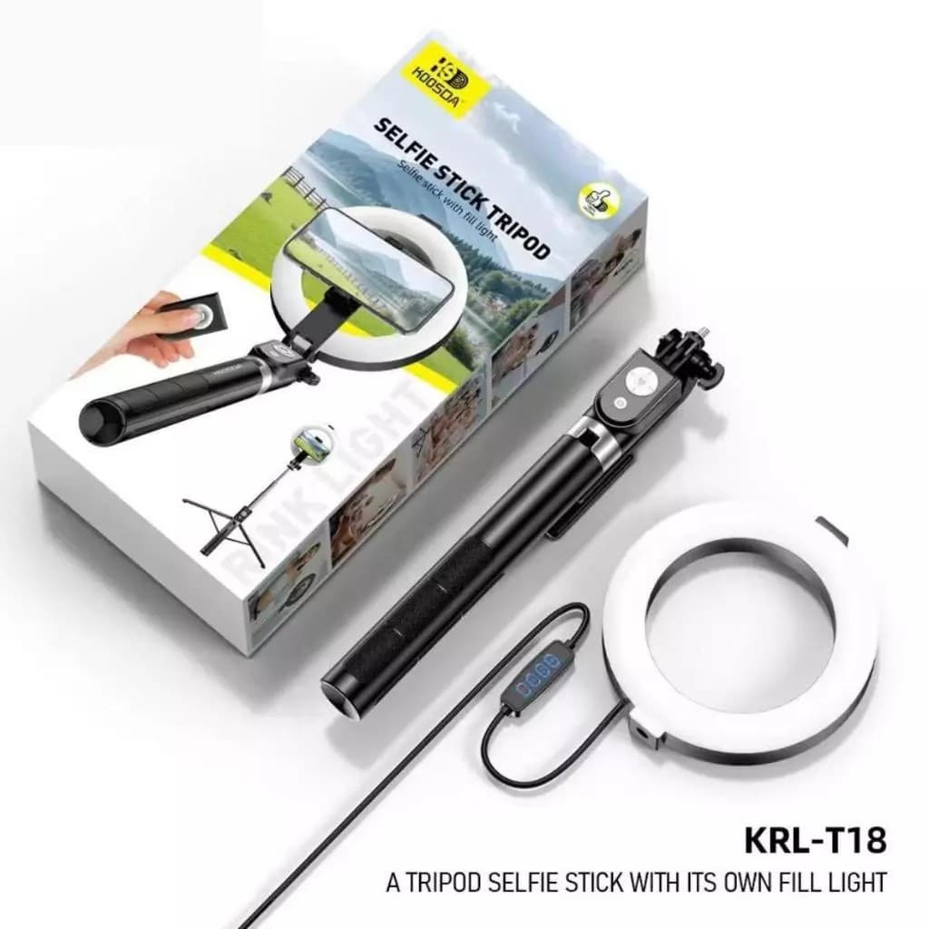 Koosda KRL T18 Selfie Stick Tripod With Light view 5
