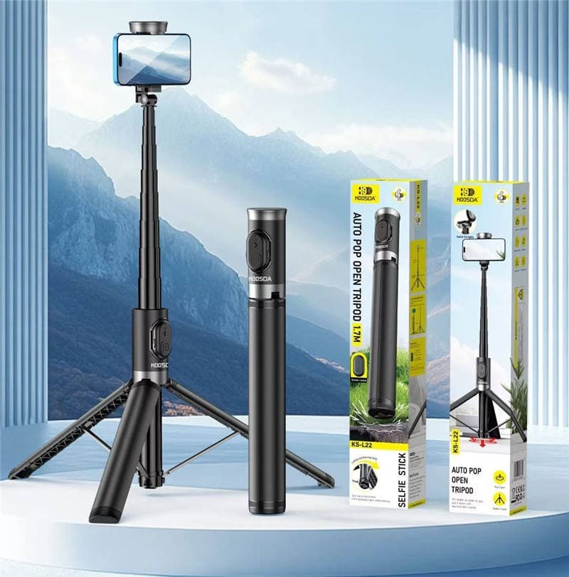 KOOSDA KS-L22 Auto Pop Open Tripod Selfie Stick view 2
