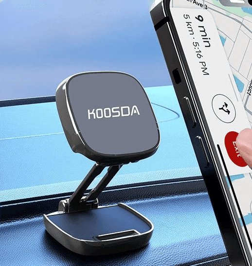 KOOSDA KSD H09 Universal 360° Rotating Adjustable Ultra Thin Folding Car Magnetic Phone Holder view 1
