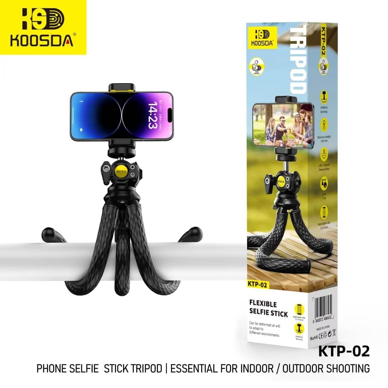 Koosda KTP 02 Deformable Selfie Stick Tripod view 2