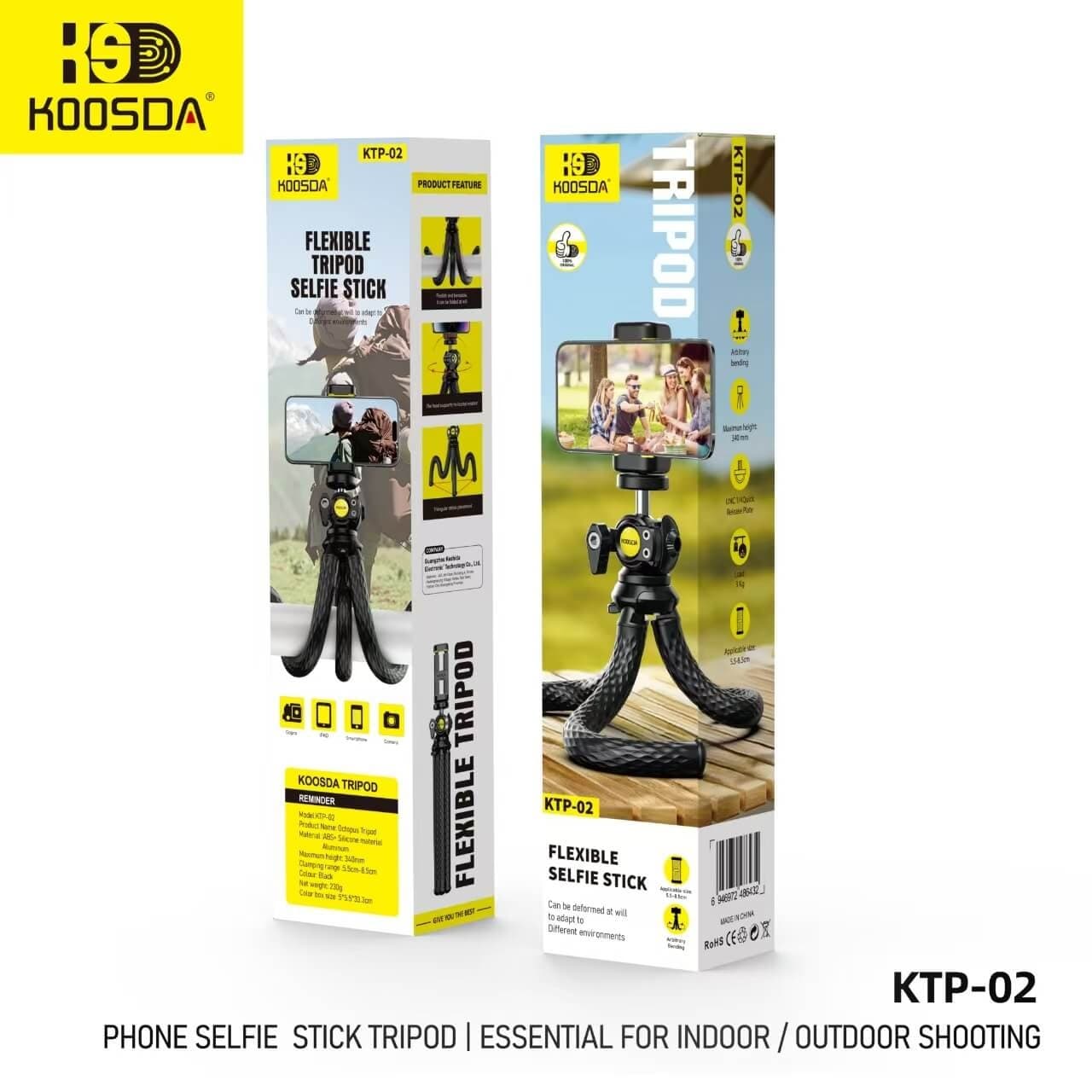 Koosda KTP 02 Deformable Selfie Stick Tripod view 4