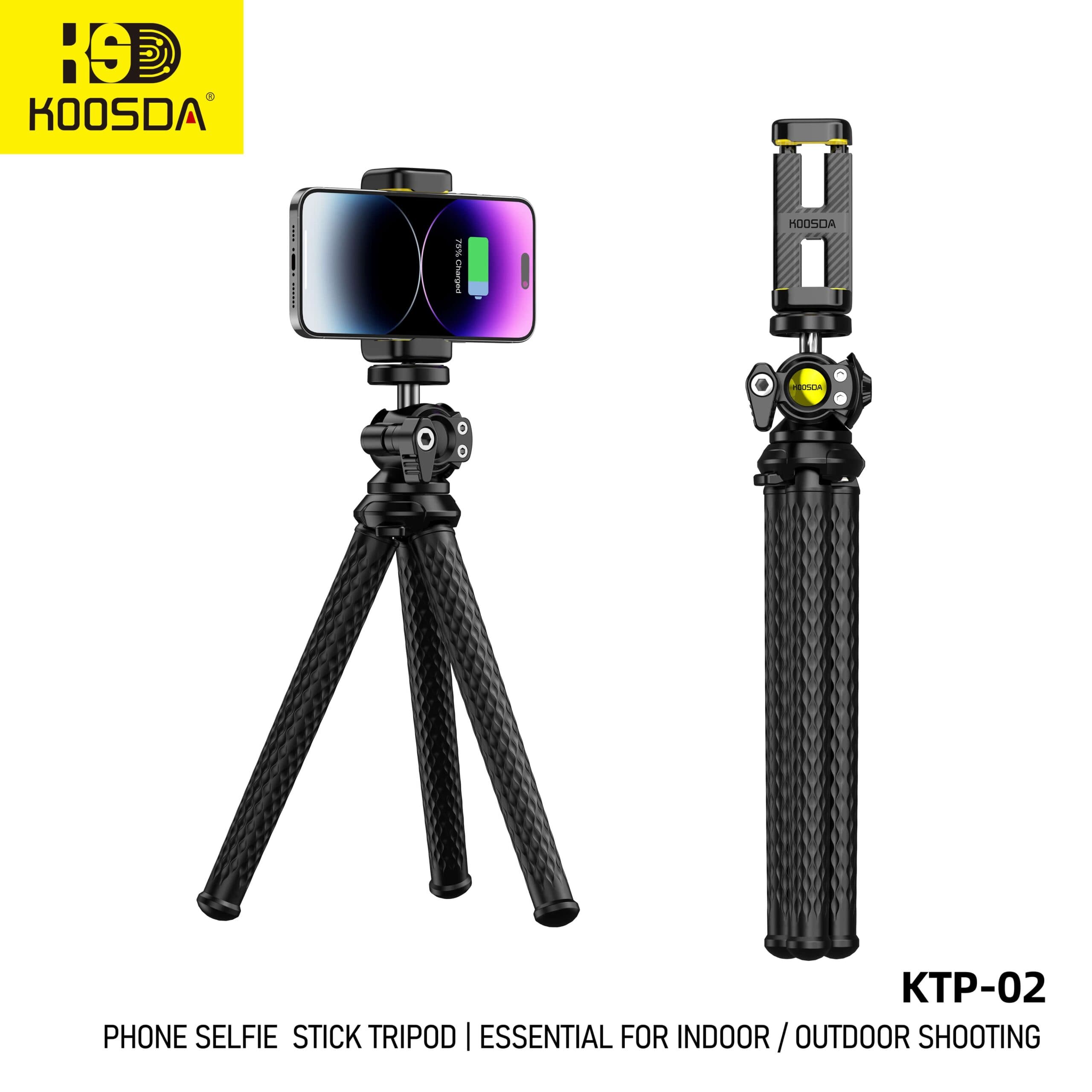 Koosda KTP 02 Deformable Selfie Stick Tripod view 1