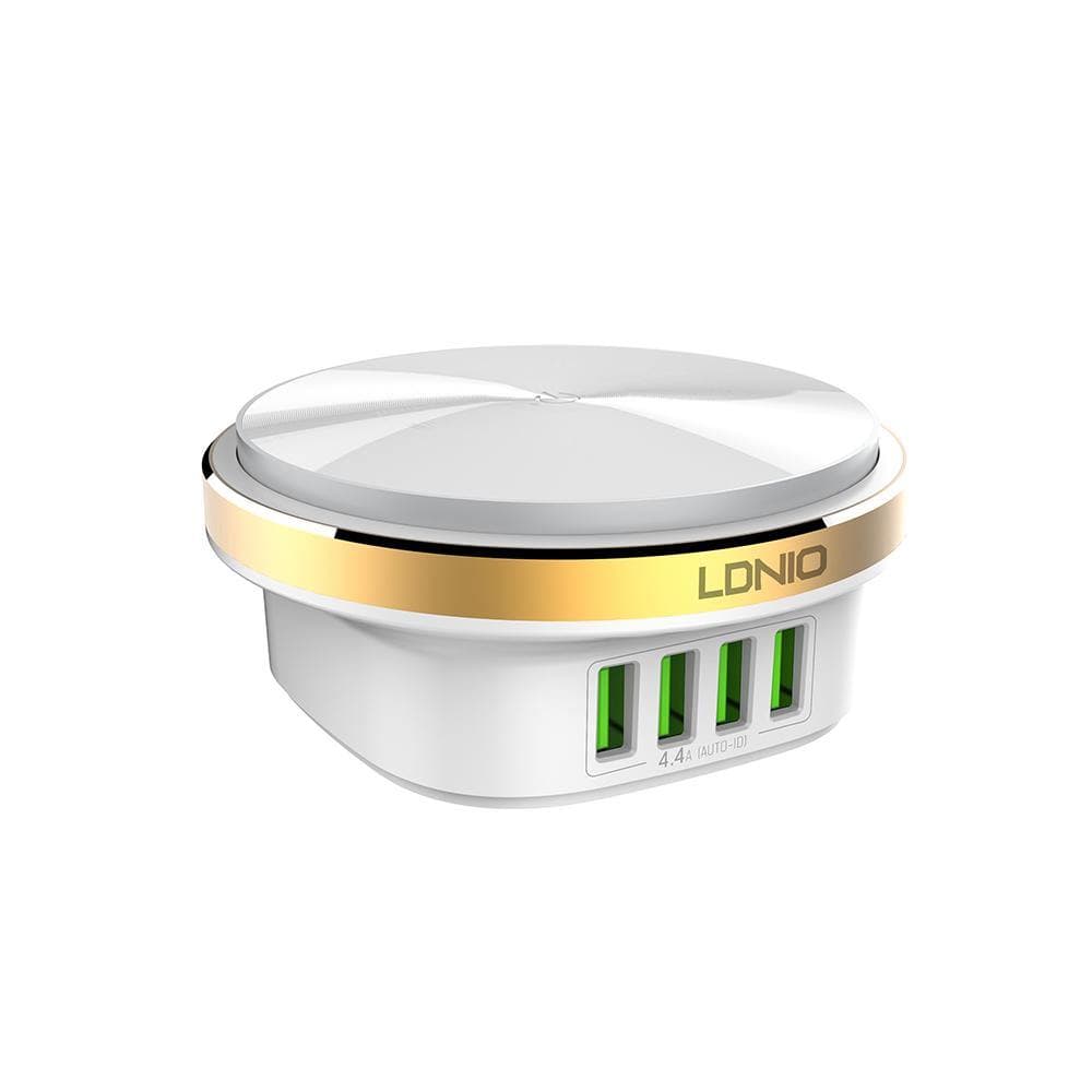 LDNIO A4406 4 Port USB LED Press Lamp Fast Charger view 1