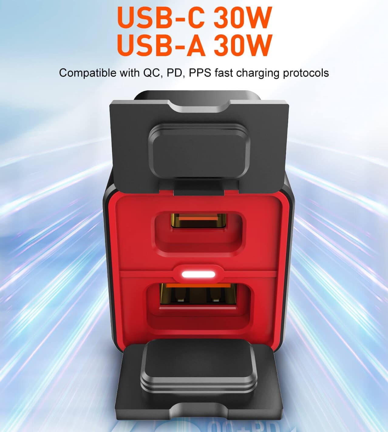 LDNIO C108 High Quality Wired Fast Charging 60W Motorcycle Bike Charger IPX6 Waterproof view 4