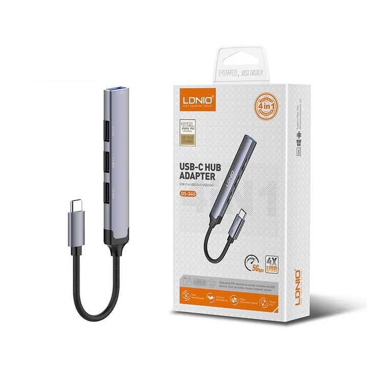 LDNIO DS 34U 4 In 1 Usb C USB Hub view 1