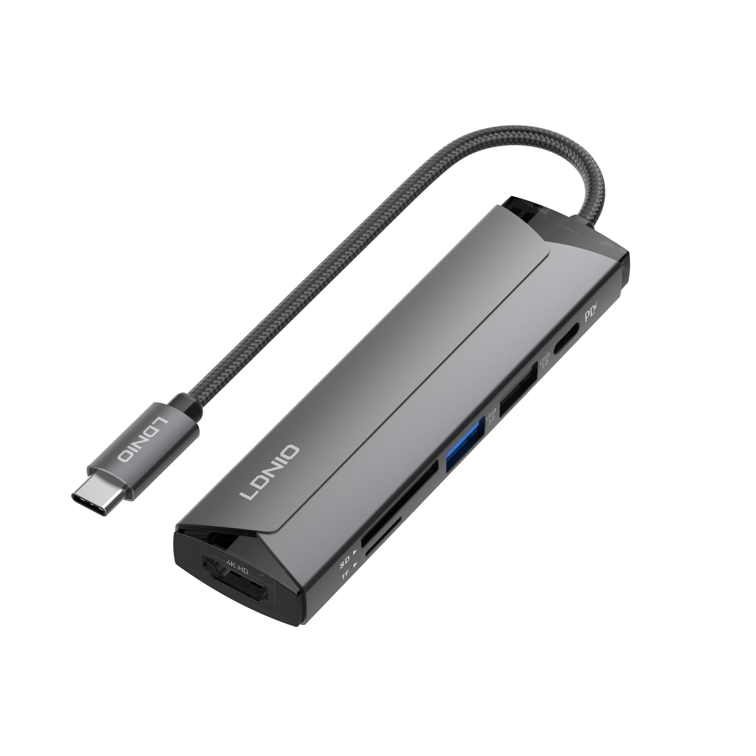 LDNIO DS-56H USB-C 5 In 1 Multi unction Docking Station view 1