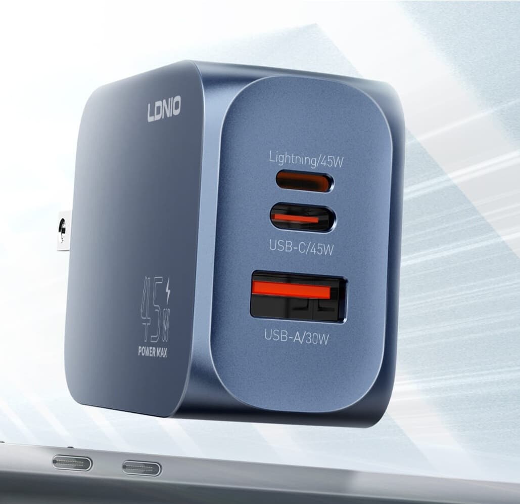 LDNIO Q6 45W USB-C/A Super Fast Charger EU Pin view 4