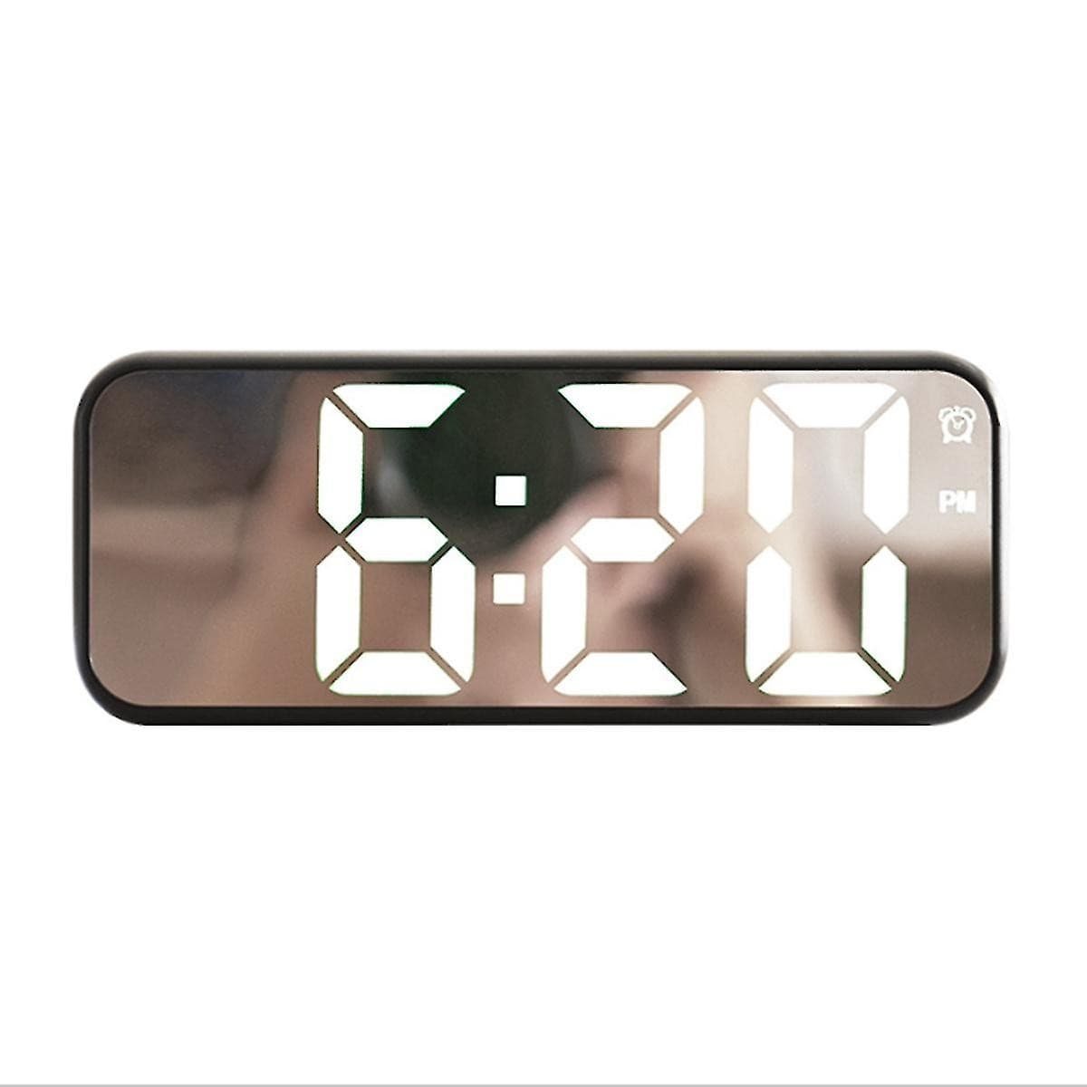 Led Electronic Large Font Bedside Mirror Alarm Clock view 1