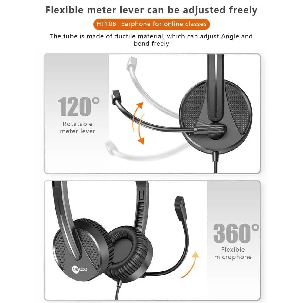 Lenovo HT106 Wired Headphone With Mic view 5