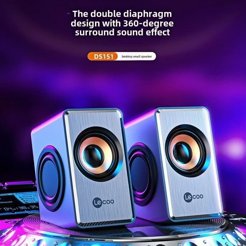 Lenovo Lecoo DS151 Audio Desktop Computer Speaker Wired USB Multimedia view 2