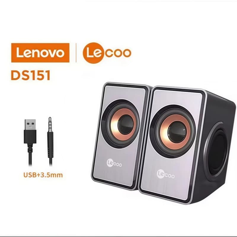 Lenovo Lecoo DS151 Audio Desktop Computer Speaker Wired USB Multimedia view 1