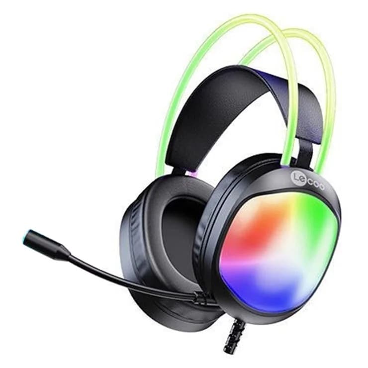 LENOVO LECOO HT410 Wired Gaming Headset LED Light USB 7.1 Surround Sound Desktop PC Headphone With Microphone view 1