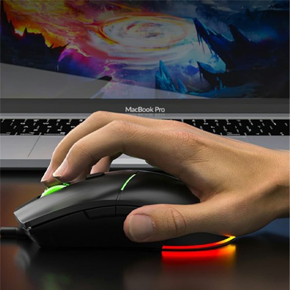 LENOVO LECOO MS109 RGB Light USB Wired Mouse Desktop Computer Laptop Gaming Mice view 5