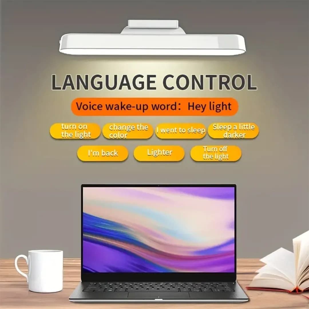 LK52 Voice Control Wireless USB Rechargeable Eye Protection Smart Light view 2