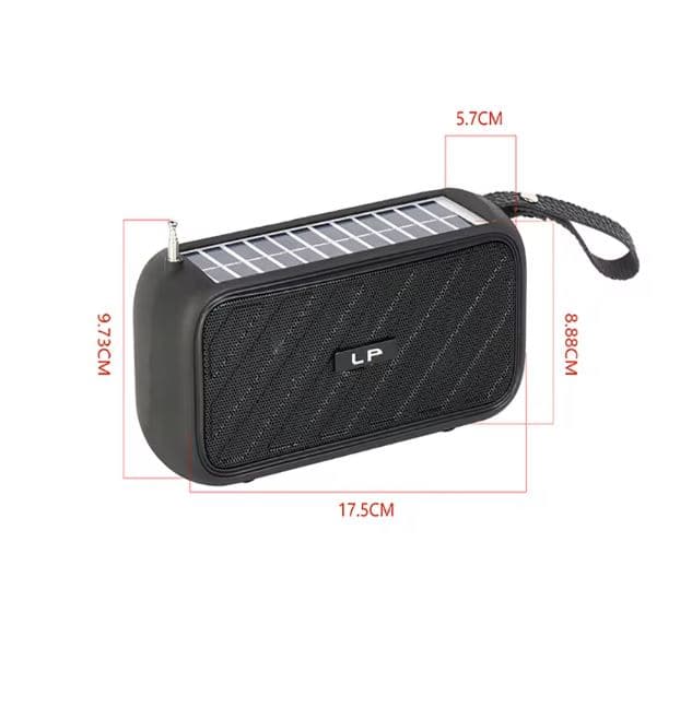LP V55 2″ 5 Watt Solar Charging FM Radio Bluetooth Speaker view 3