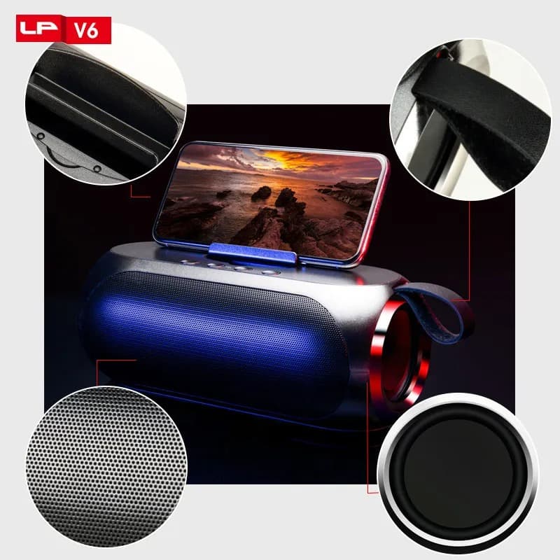 LP V6 Wireless Bluetooth Speaker Portable Big Speaker With Subwoofer & Multifunction Playback view 4
