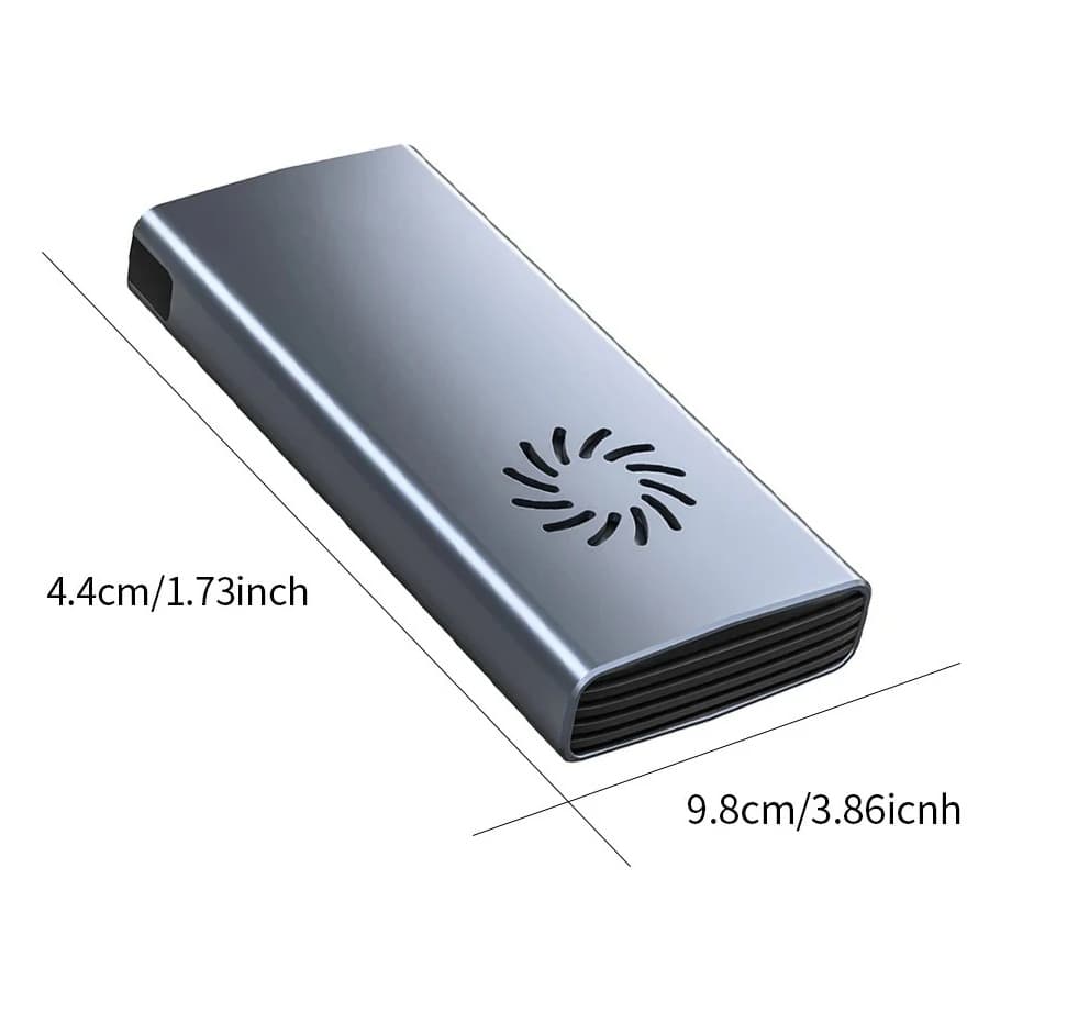 M.2 NVMe SSD Case With Cooling Fan view 4